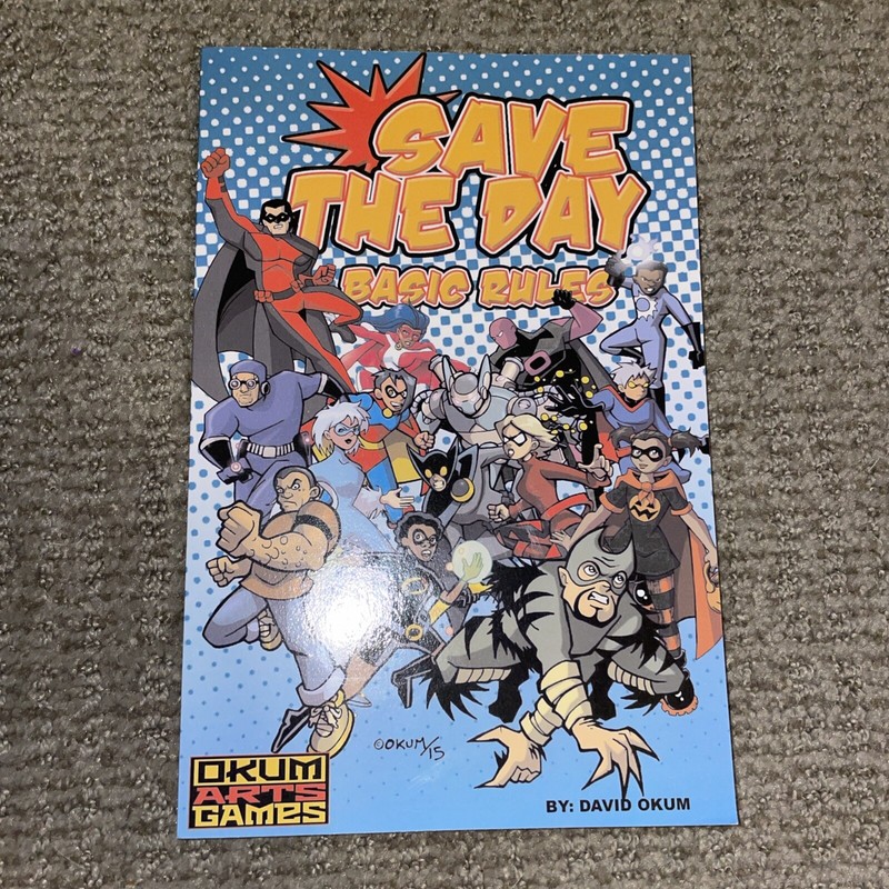 Save The Day- Basic Rules- Okum Arts Games David Okum RPG Very Good Condition