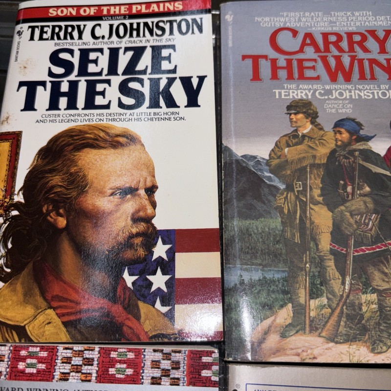 Lot of 8 westerns historical paperbacks by Terry C. Johnston Euc gallery