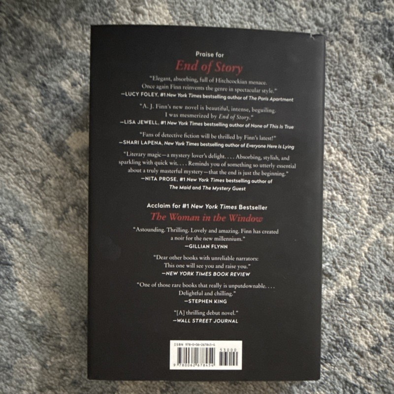 A. J. Finn End of Story Hardcover HarperCollins 2024 Mystery Novel gallery