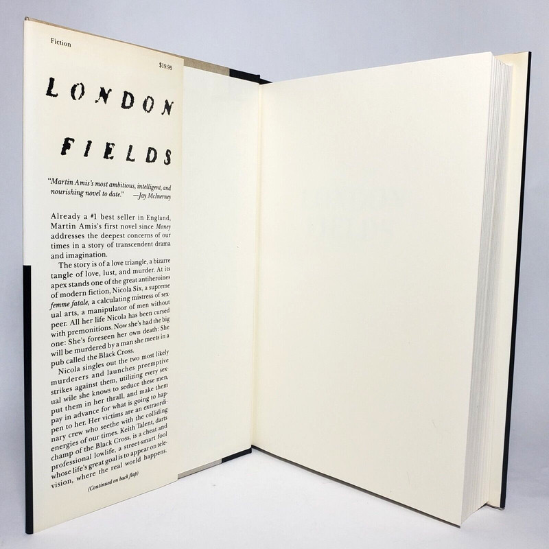 London Fields Martin Amis 1989 HC$DJ First Edition First Printing FINE CONDITION gallery
