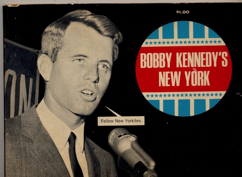 BOBBY KENNEDY’S NEW YORK, Softcover, each page was like a postcard! 1964 Satire!