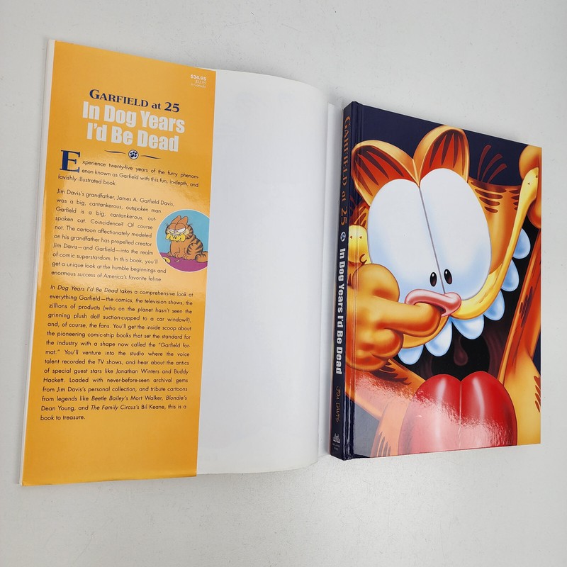 Vtg 2002 1st Ed Garfield at 25 In Dog Years I'd Be Dead Hardcover Book Jim Davis gallery