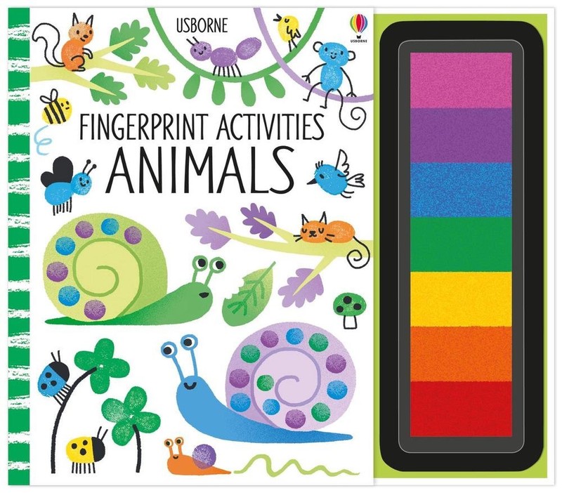 Fingerprint Activities Animals by Fiona Watt Spiral Book