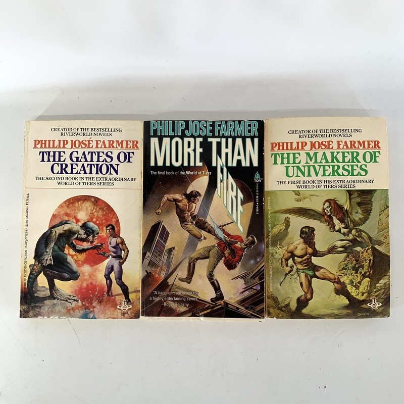 Philip Jose Farmer Maker of Universes More Than Gates of Creation PB Book Lot 3