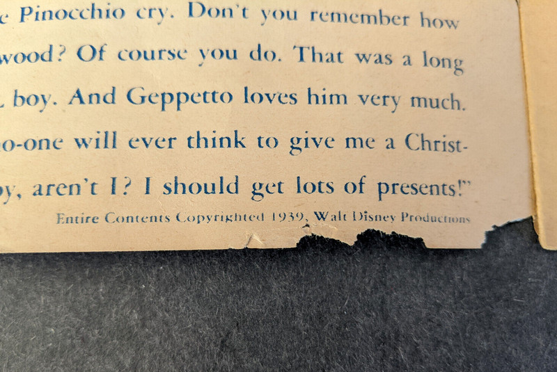 Pinocchio Pinocchio's Christmas Party 1939 Disney Give Away Toytown Boston gallery