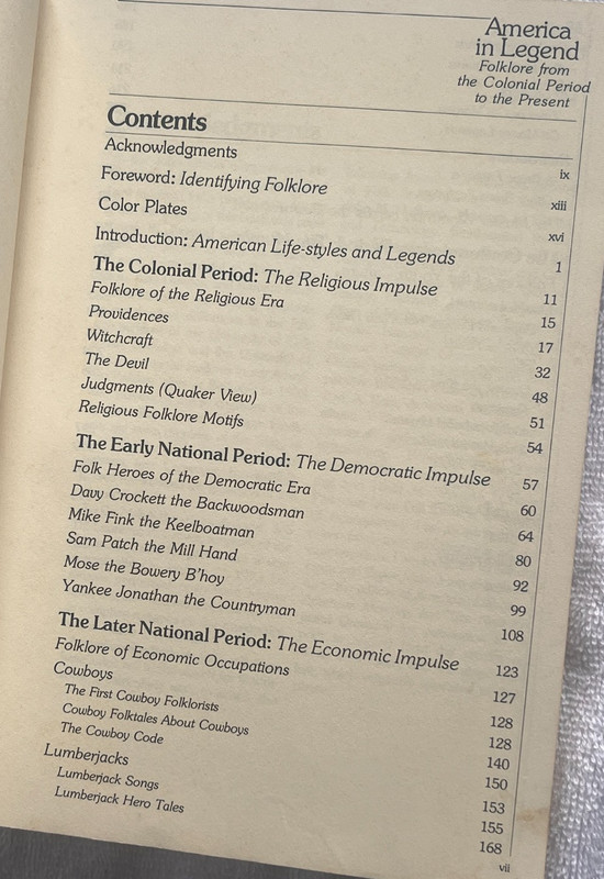AMERICA IN LEGEND - Folklore From The Colonial Period... DORSON * TPB '73 1stEd gallery
