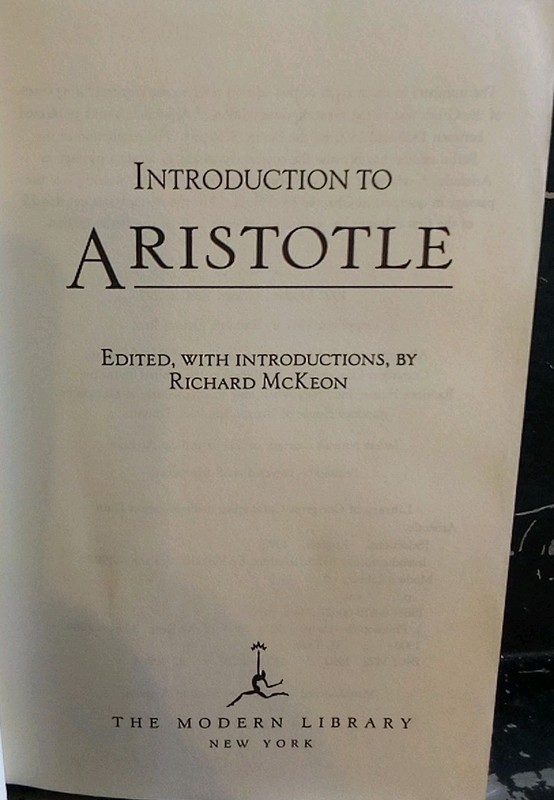 Introduction to Aristotle Modern Library by Richard McKeon ED, HC Jacket Missing
