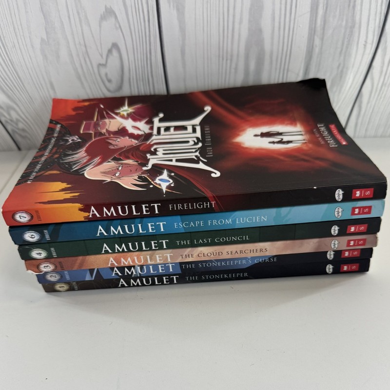 Amulet Book Set Series 1-5, 7 Paperbacks 6 Book Lot Collection by Kazu Kibuishi