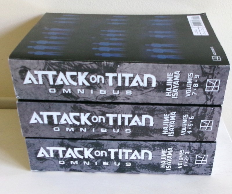 Attack on Titan Omnibus Volumes 1 thru 9 in 3 books Hajime Isayama Manga gallery