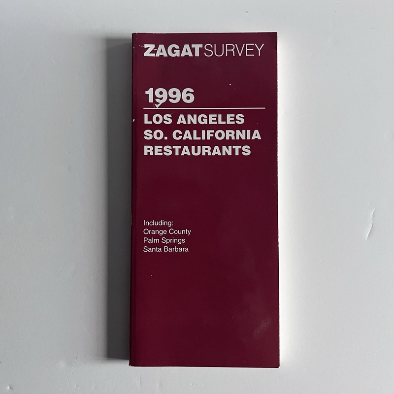 1996 Zagat Survey Los Angeles Southern California Restaurants Paperback