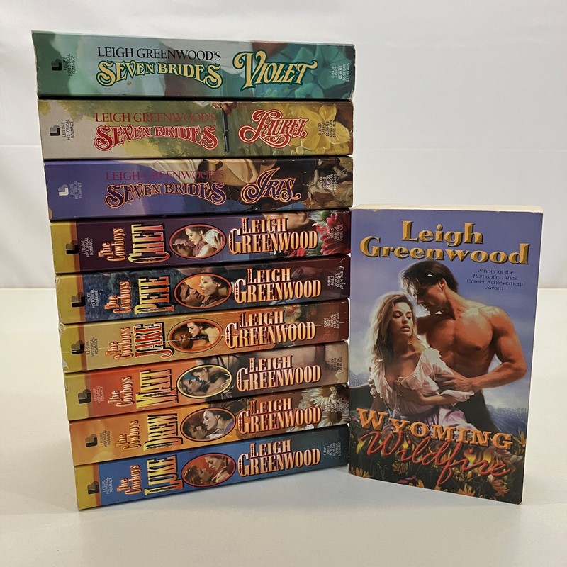 Leigh Greenwood 10 Book Lot Romance Wyoming Wildfire Violet Laurel Iris Cowboys