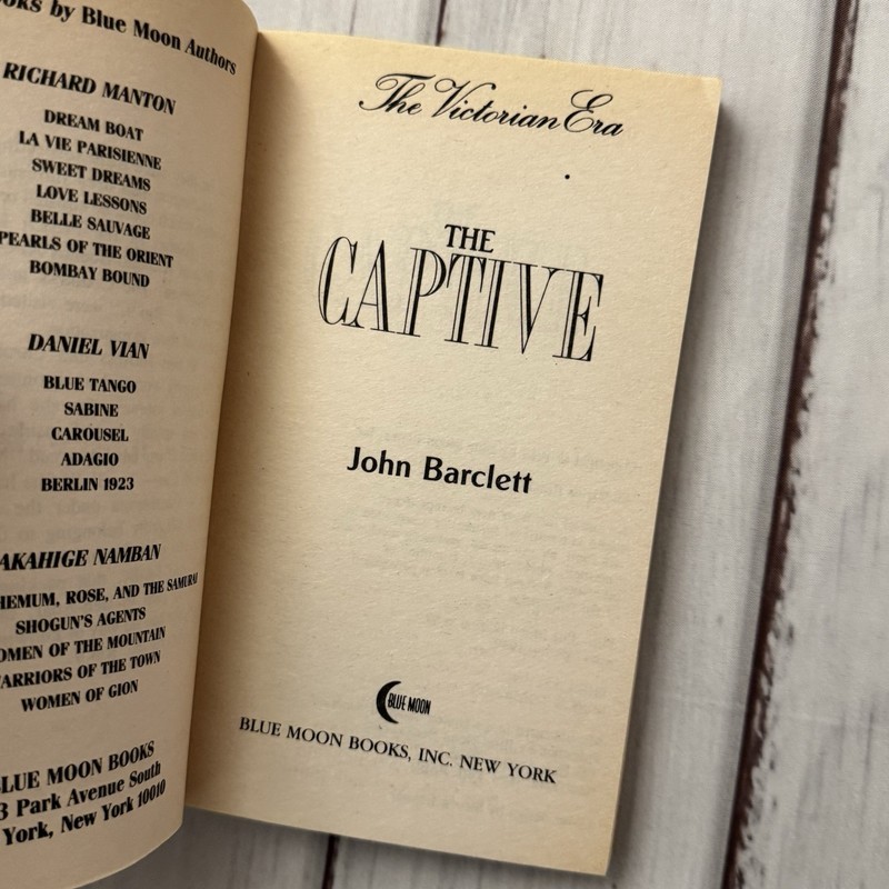 The Captive John Barclett Vintage Erotic Victorian Smut PB Blue Moon 1989 gallery