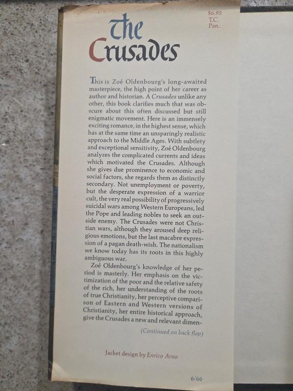1st Printing Of The Crusades By Zoe Oldenbourg gallery