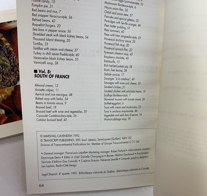 Vintage 1992- International Cuisine CookbookS- BOOKLETS #1,2,3,6,7,8 gallery