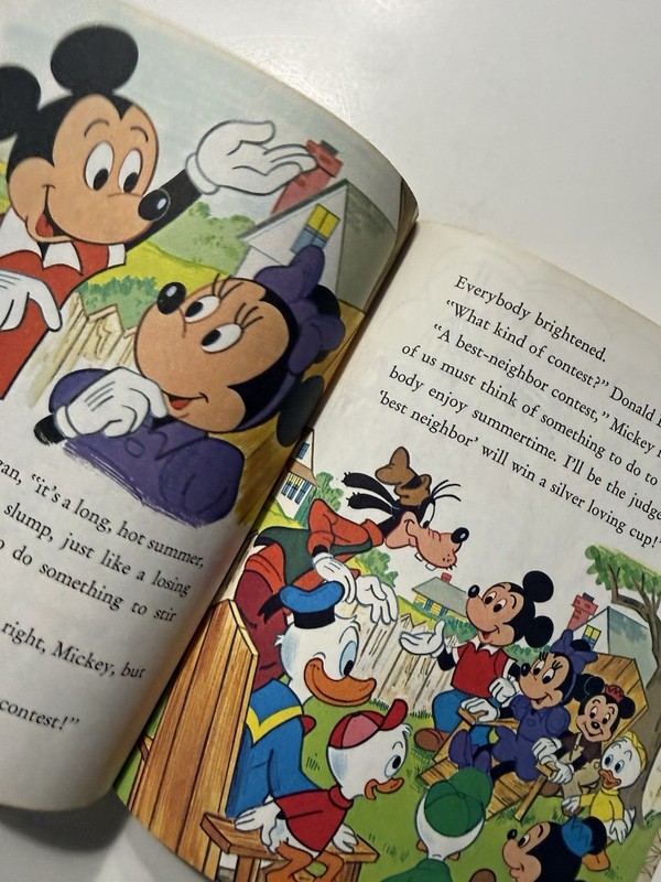 Walt Disney Mickey Mouse Best-Neighbor Contest Little Golden Book 1980 VTG gallery