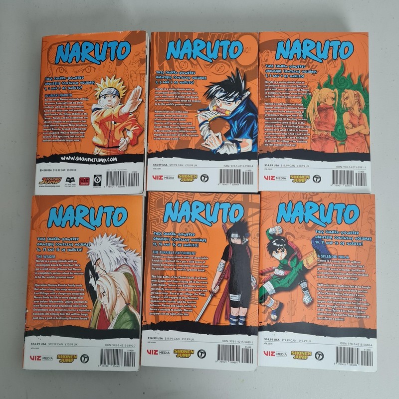 Naruto 3-in-1 Vols 1-15 Lot Of 5 Masashi Kishimoto VIZ Orange Shonen Jump gallery