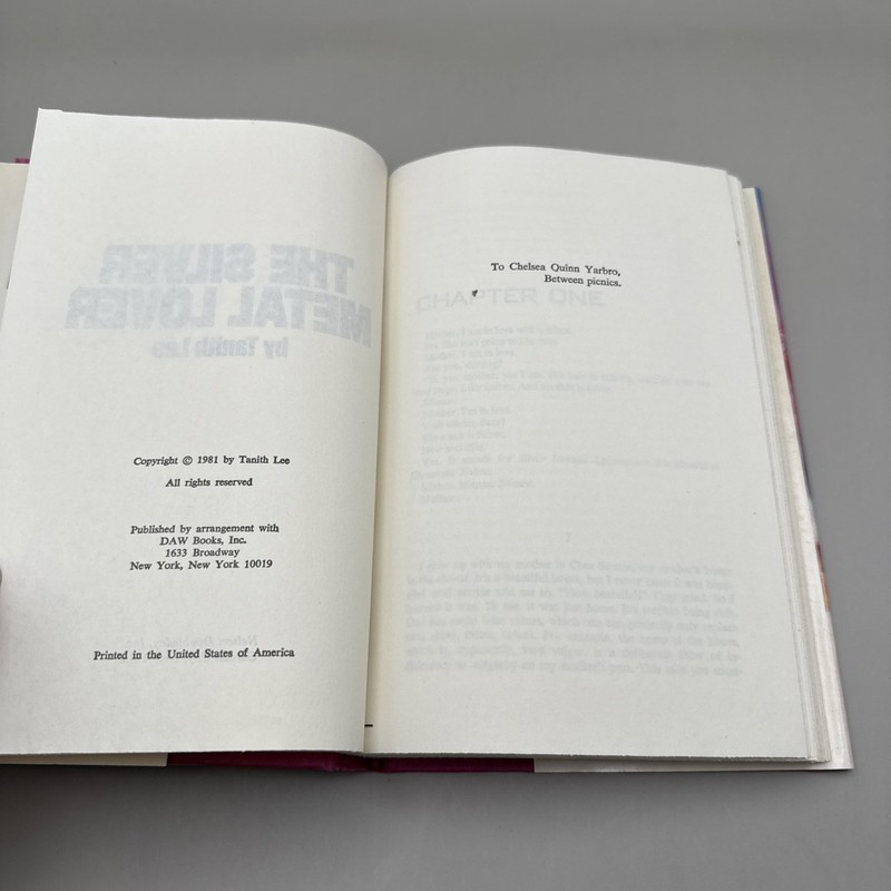 The Silver Metal Lover by Tanith Lee HC DJ 1981 Book Club Edition gallery
