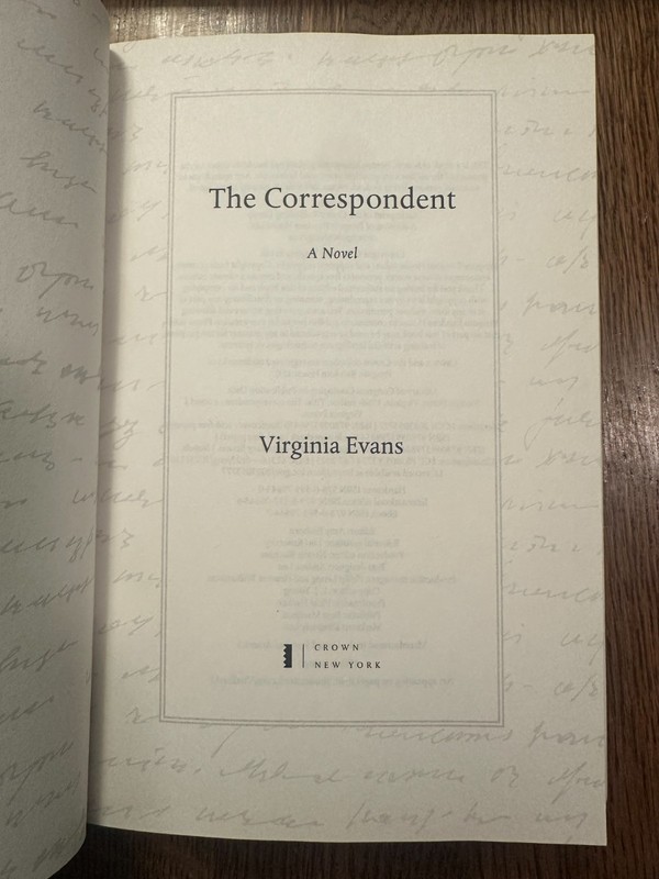 The Correspondent: A Novel by Virginia Evans (2025, Hardcover) gallery