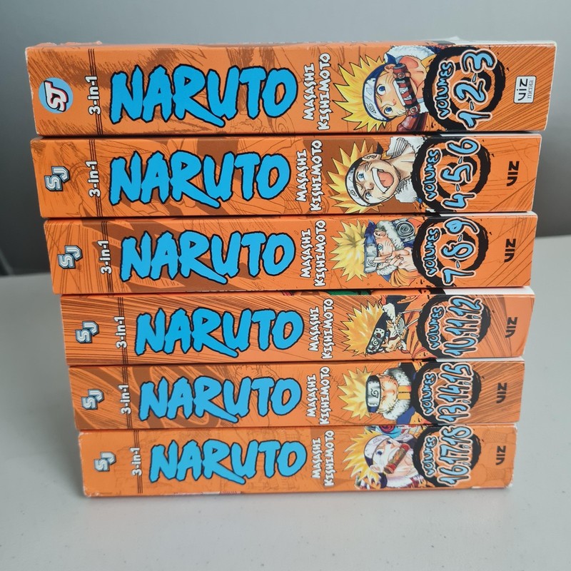 Naruto 3-in-1 Vols 1-15 Lot Of 5 Masashi Kishimoto VIZ Orange Shonen Jump gallery