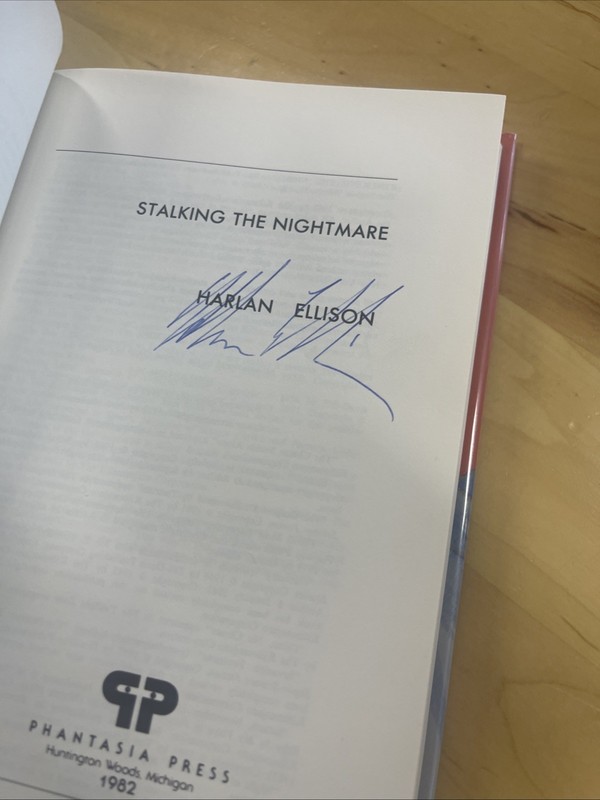 SIGNED Stalking The Nightmare Harlan Ellison 1st Ed 1982 Hardcover Dust Jacket gallery