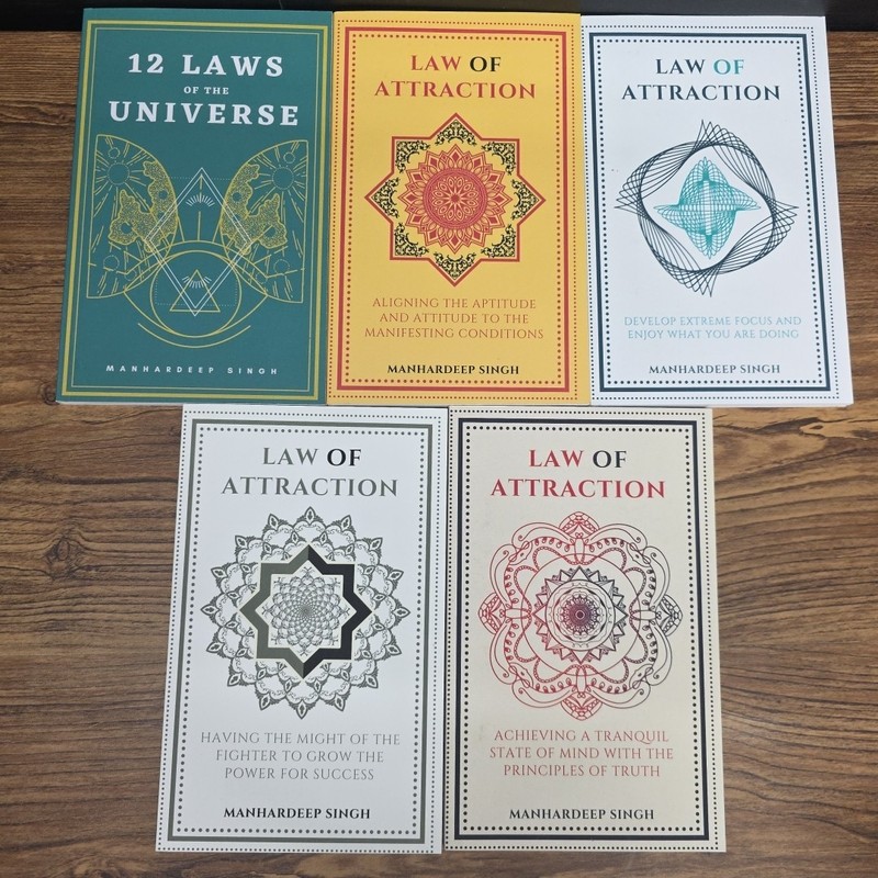 5x lot Manhardeep Singh Paperback Collection Law Of Attraction