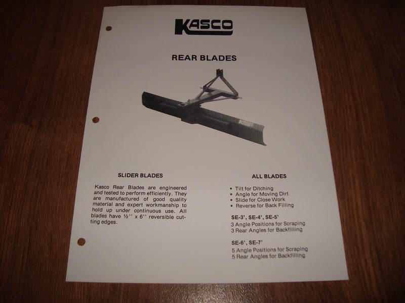 Vintage Kasco Rear Blade Box Scraper Rock Rakes Advertisement Single Page