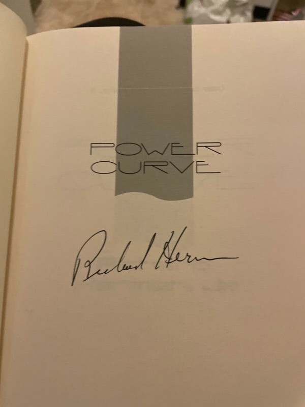 Power Curve a novel by Richard Herman Jr. (Hardcover) SIGNED