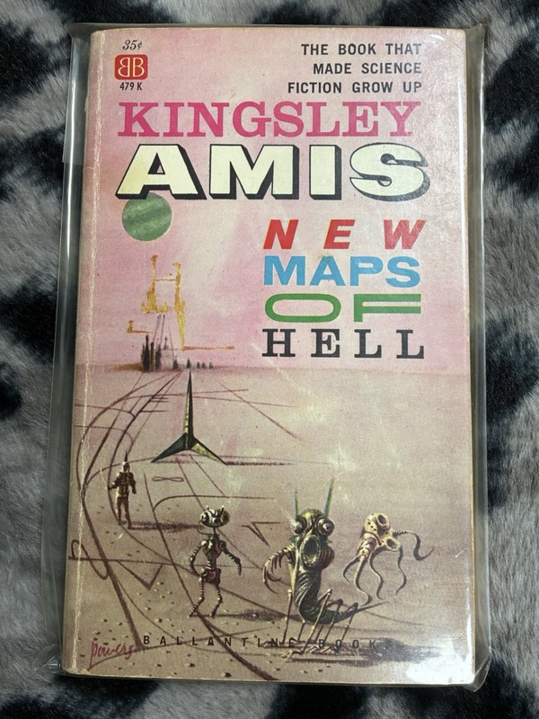 NEW MAPS OF HELL BY KINGSLEY AMIS PB 479-K BALLANTINE JOHN POWERS COVER (1960)