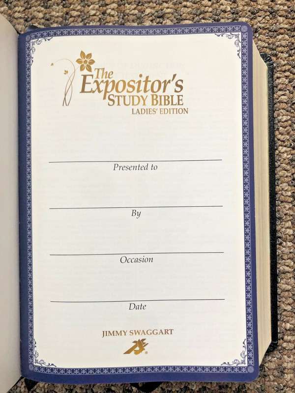 "Expositor’s Study Bible: Ladies Edition": Leather, Swaggart Ministries, KJV gallery