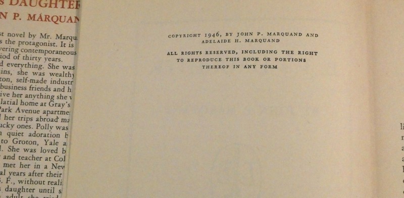 B.F.'s Daughter Hardcover DJ Book John Marquand 1946 Novel Little Brown Company gallery