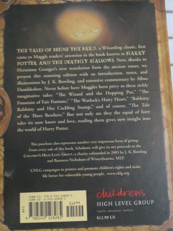 The Tales of Beedle the Bard !st Ed by J. K. Rowling (2008) 111 pages H/c gallery