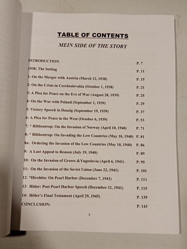 Mein Side of the Story: Key World War II Addresses by Michael King PB gallery