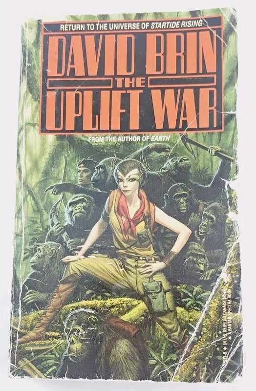 The Uplift War Science Fiction Paperback Book by David Brin Bantam Books 1987