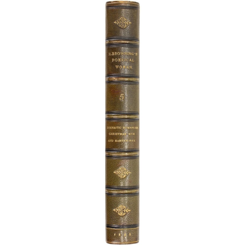 ROBERT BROWNING LEATHER BOUND FINE BINDING POETRY 1888 VOL 6 ONLY SMITH ELDER UK gallery