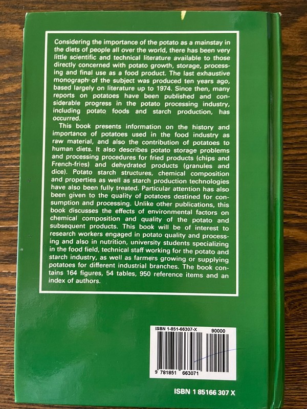 Potato Science and Technology Hardcover by G. Lisinska & W. Leszcezynski :Good gallery