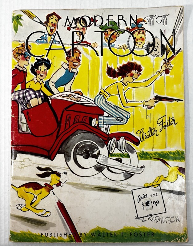 Modern Cartoon MCM Walter Foster Art Book #24 How To Draw Graphics Comics