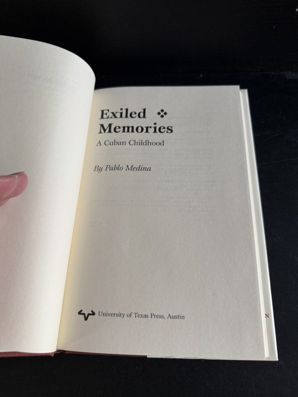 Stated 1st Edition Exiled Memories: A Cuban Childhood Pablo Medina HC DJ 1990 gallery