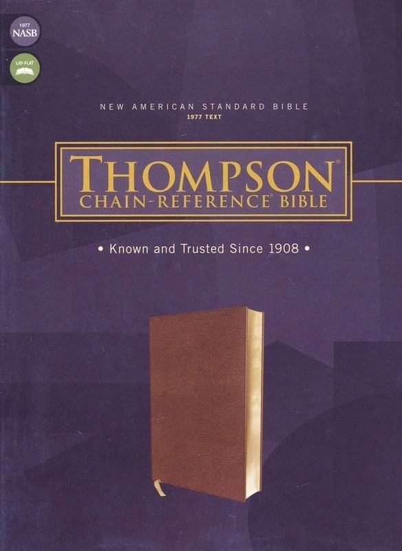 NASB 1977 Thompson Chain-Reference Bible–soft leather-look, brown