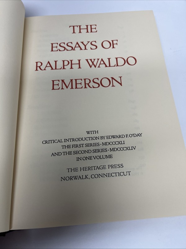 The Essays of Ralph Waldo Emerson - Heritage Press - HC w/Slipcase - 1962 gallery