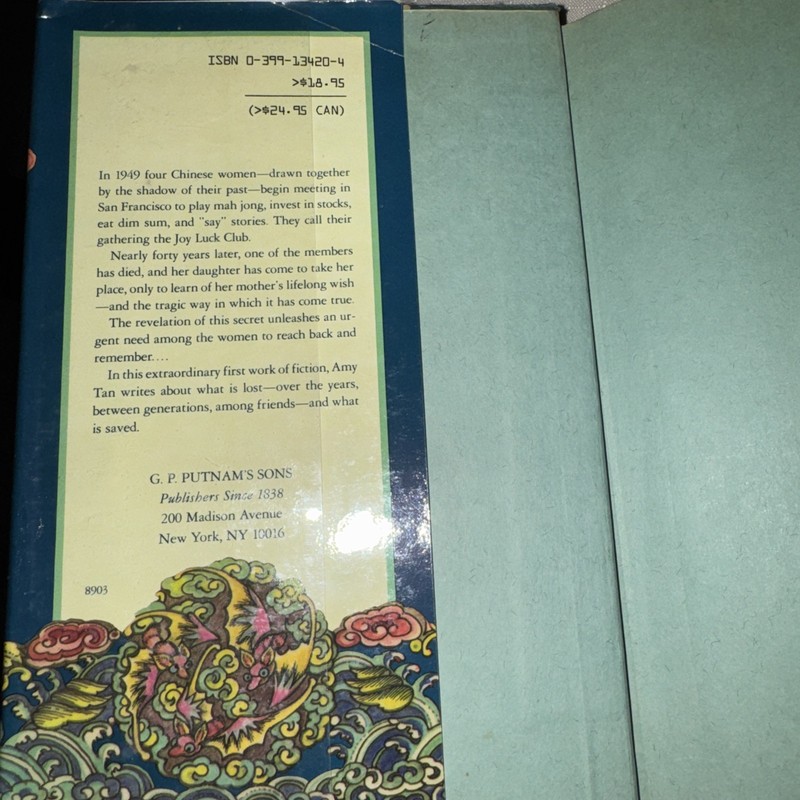 Joy Luck Club by Amy Tan (1989, Hardcover) gallery