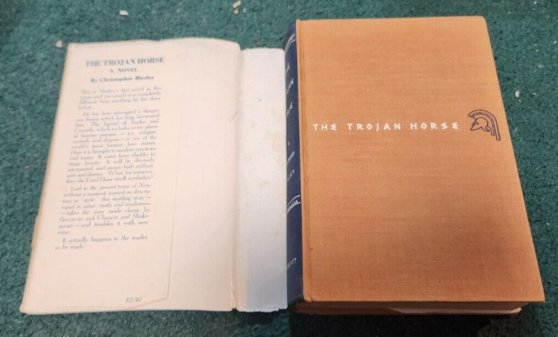 1937 THE TROJAN HORSE Christopher Morley First Edition J.B. Lippincott hc/dj gallery