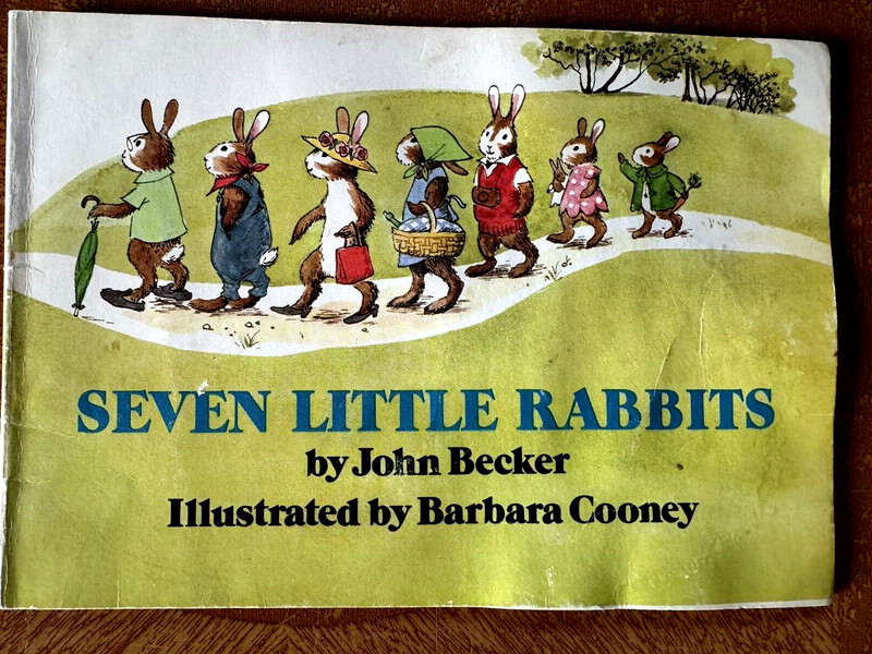 Vintage Book, Seven Little Rabbits by John Becker, Paperback 1973