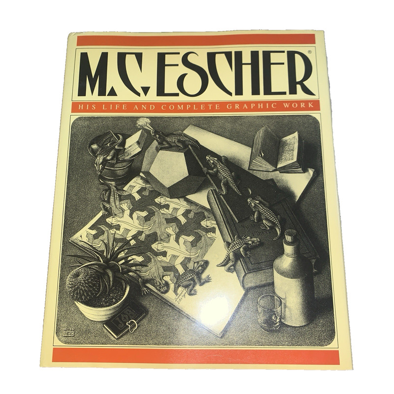 M. C. Escher His Life and Complete Graphic Work Art Book HCDJ J.L. Locher 1992