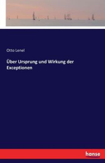 ?Ber Ursprung Und Wirkung Der Exceptionen