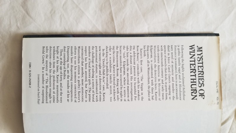 MYSTERIES OF WINTERTHURN by Joyce Carol Oates 1984 HCDJ 1st. Trade Ed. gallery