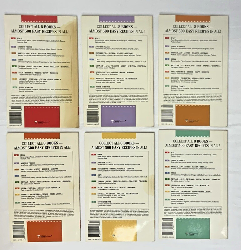 Vintage 1992- International Cuisine CookbookS- BOOKLETS #1,2,3,6,7,8 gallery