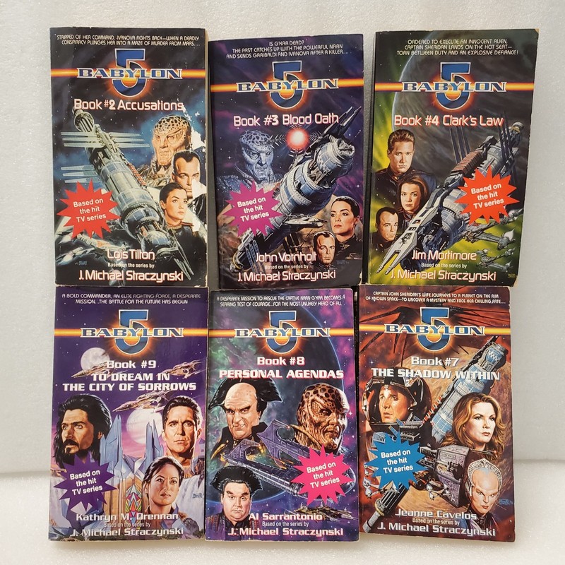 Complete Original Babylon 5 Lot (2,3,4,7,8,9) Dell Tie-In Novels
