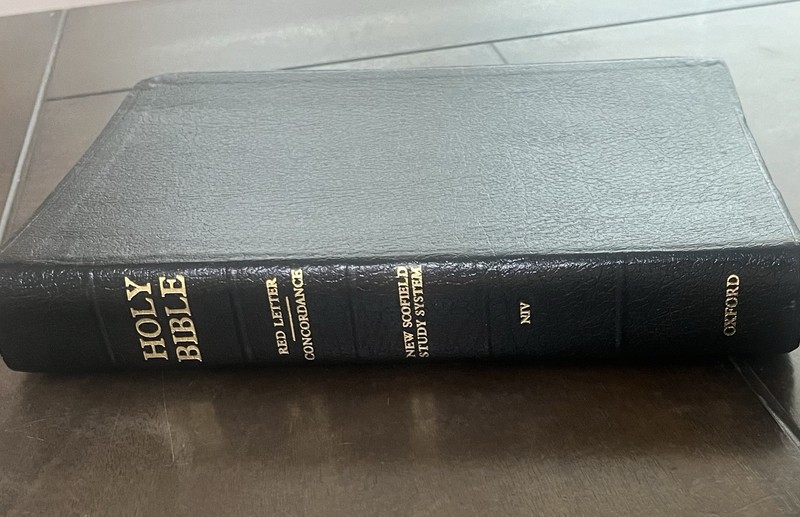 1984 NIV New Scofield Study System Bible Red Letter Concordance VERY GOOD