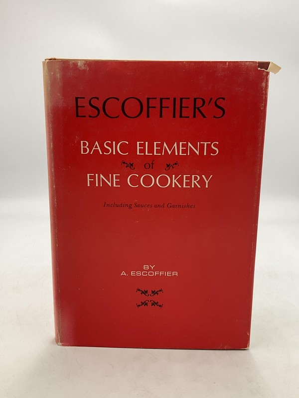 ESCOFFIER’S BASIC ELEMENTS Of FINE COOKERY Auguste Escoffier Red Hardcover