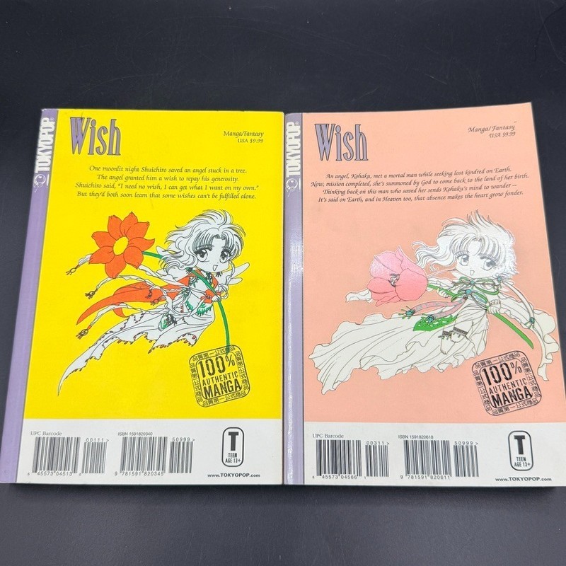 Wish Vol. 1 & 3 by CLAMP English paperback graphic novel Manga Tokyopop 2002 gallery